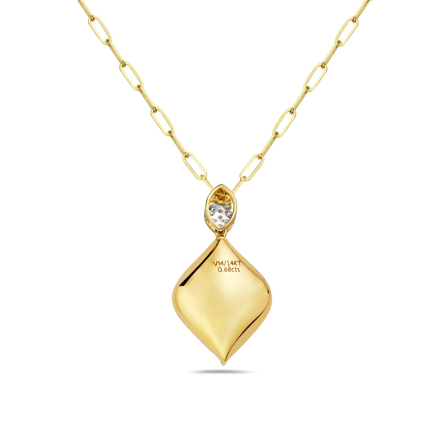 14K Yellow Gold Marquise Diamond Pendant Necklace - Elegant Jewelry Gift for Women, Brides, Anniversary & Valentine's Day - Perfect for Date Nights, Weddings & Special Occasions