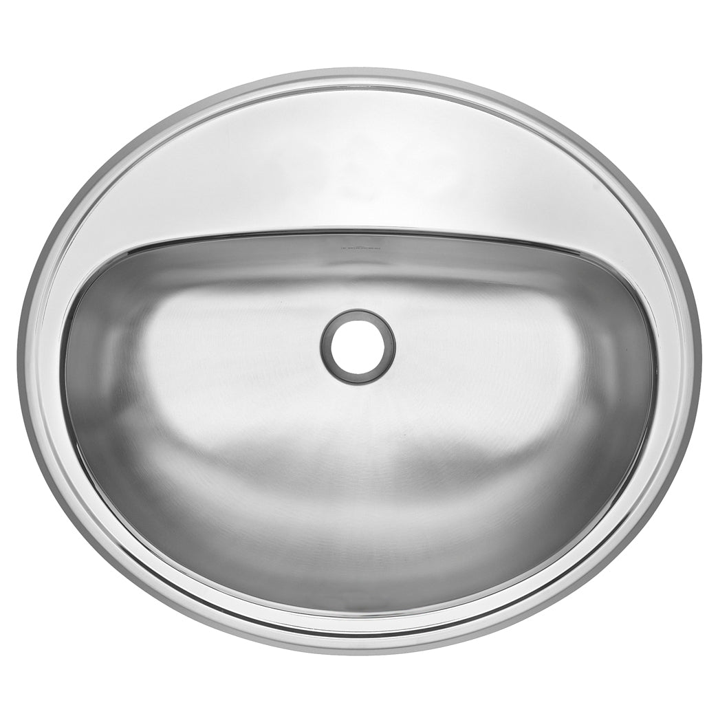 Stainless Steel 3 Hole Drop-In Bathroom Sink - Franke V1619 6 3
