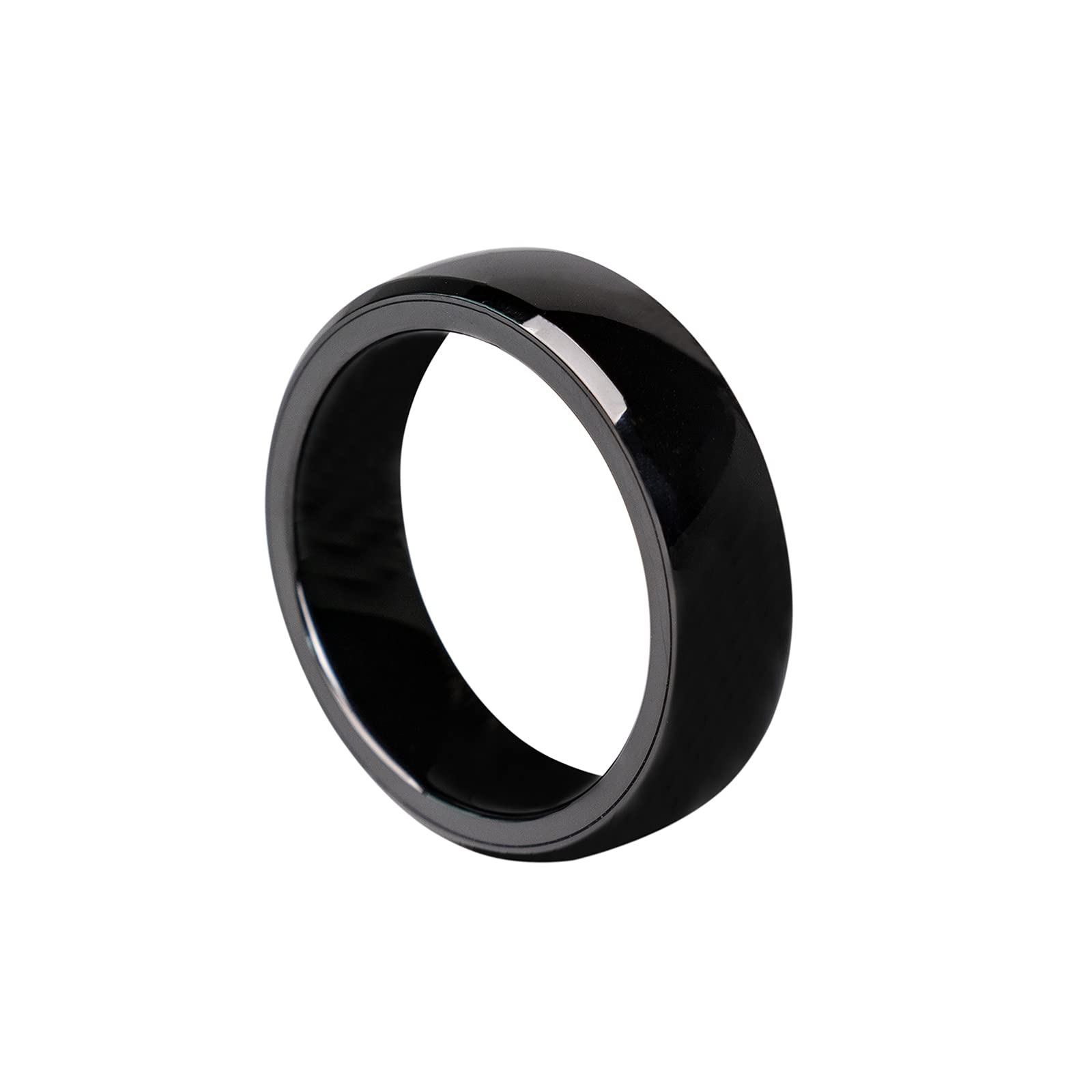RFID NFC Black Ceramic Ring Key for Tesla Model 3 - Key Fob & Key Card Replacement - Secure Keyless Entry Accessory (19mm) - Perfect for Hands-Free Door Unlocking & Driving Convenience