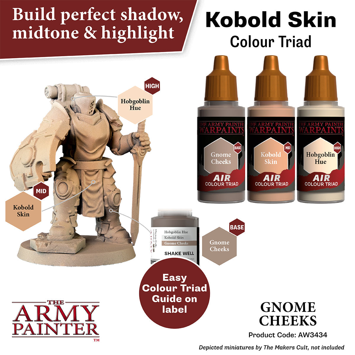 Warpaints Air: Gnome Cheeks - High-Quality Fantasy Face Paint for Cosplay, Halloween & Theatrical Makeup - Perfect for Costume Parties & LARP Events