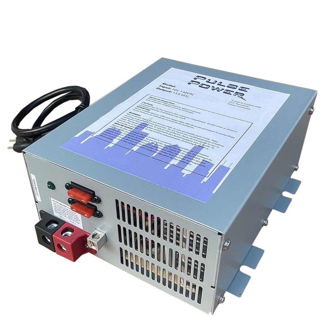 60 Amp RV Power Converter & Battery Charger - 12V DC Lithium Compatible with Smart Charger | 13V-16.5V Output Range for Camping, Boating & Off-Grid Power Solutions