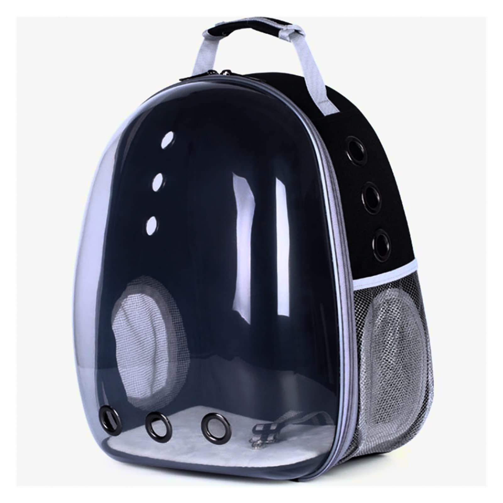 Hyonlla Transparent Pet Backpack Carrier - Breathable Space Capsule Design for Small Cats & Dogs, Medium Size Blue - Perfect for Outdoor Travel, Hiking & Vet Visits