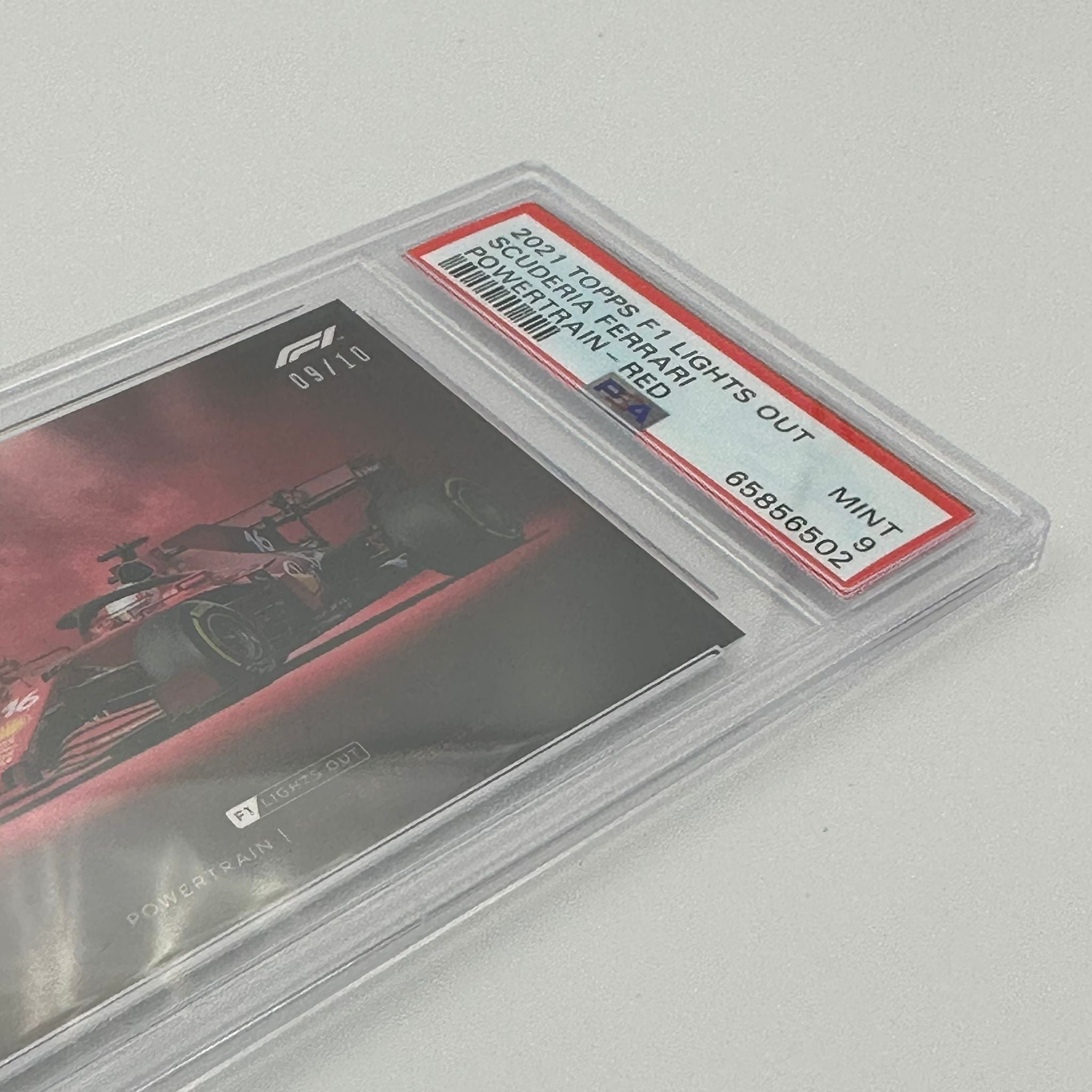2009-2010 Ferrari Powertrain Red Parallel PSA 9 Graded Card - Perfect for Collectors, Sports Memorabilia Enthusiasts & Ferrari Fans