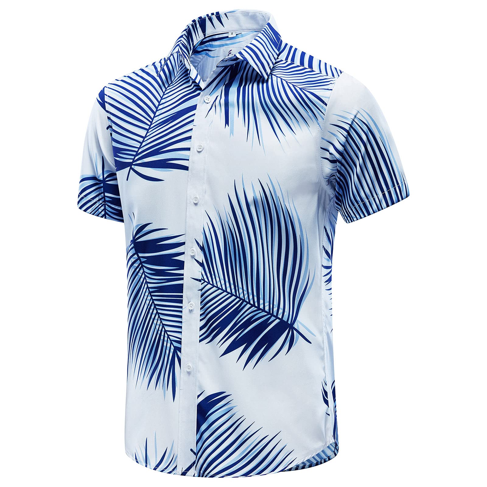 EUOW Men's Hawaiian Shirt - Short Sleeve Tropical Print Button Down Shirt for Summer, Beach Vacation & Casual Wear | Lightweight Breathable Fabric for Pool Party, Luau & Outdoor Activities
