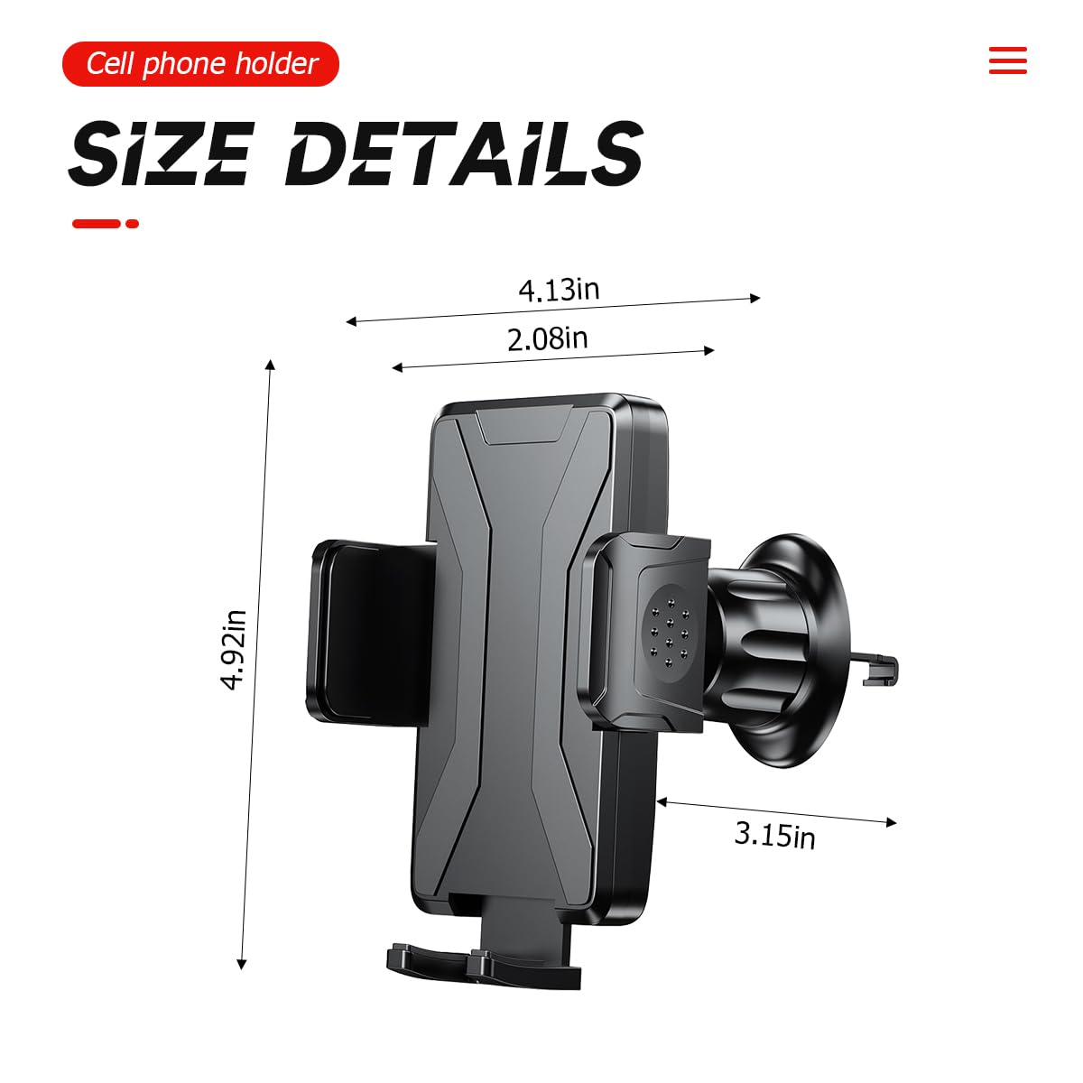 BELOMI 360° Rotating Car Air Vent Phone Mount - Adjustable Universal Phone Holder for iPhone 14/13/12 Pro Max & Android Smartphones - Hands-Free Car Accessories (Black) | Perfect for Commuting, Road Trips & GPS Navigation