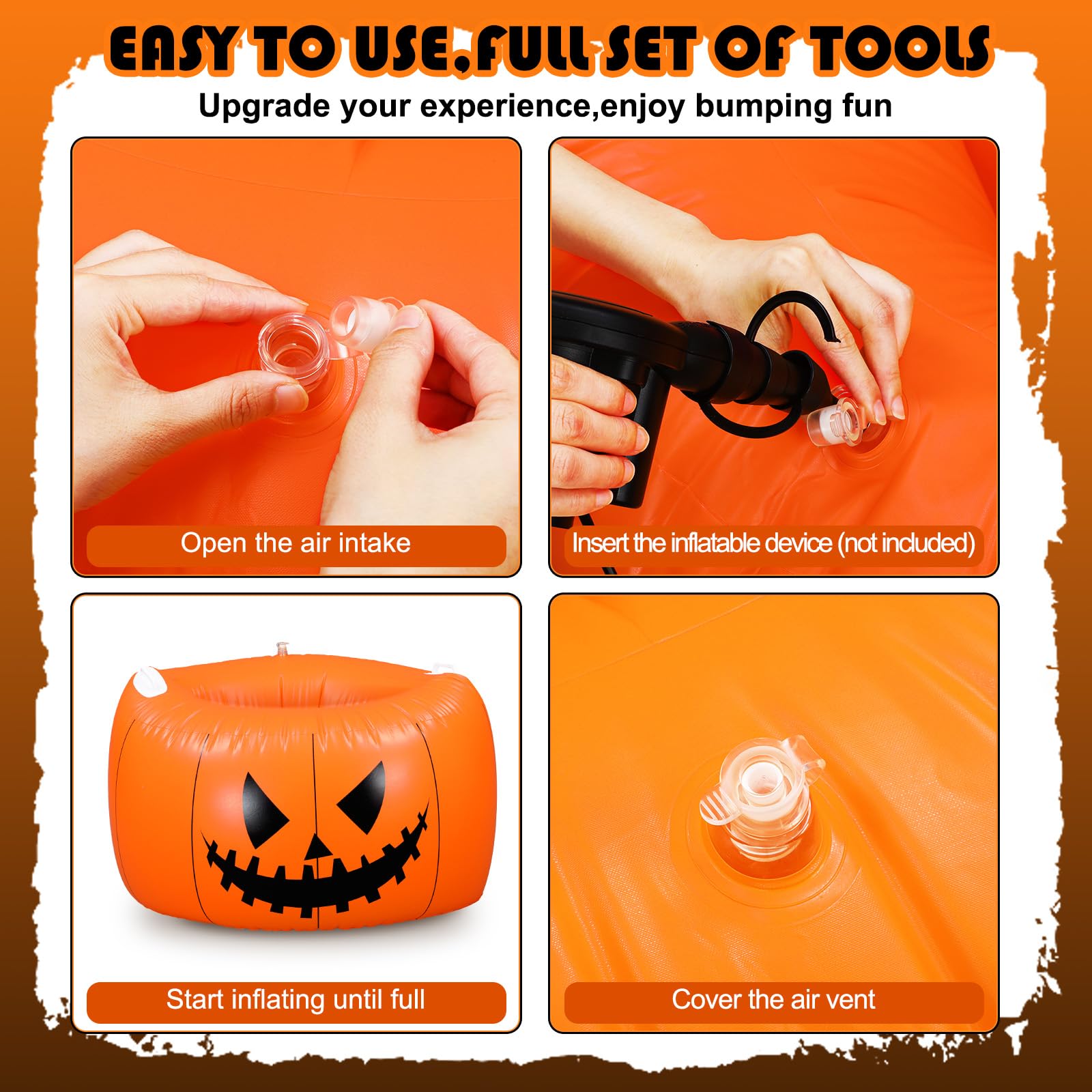 2 Pack Halloween Pumpkin Inflatable Bubble Balls - 40