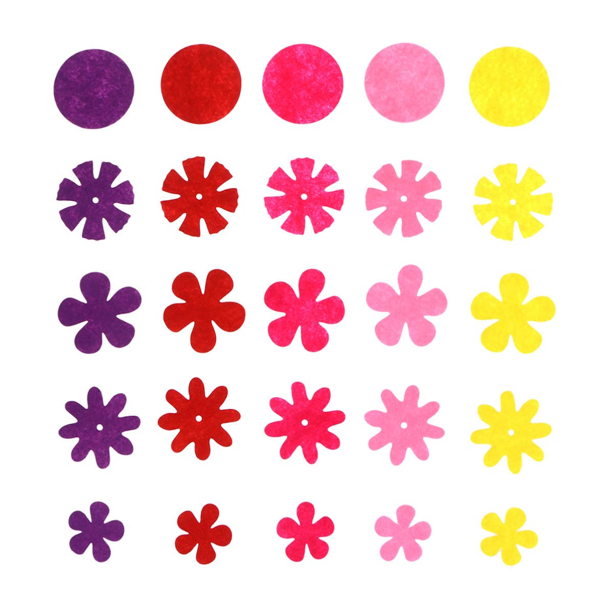 Milisten 150pcs Felt Flowers for Crafts - DIY Felt Flower Shapes, Embellishments & Bulk Craft Supplies for Kids - Perfect for Scrapbooking, Home Decor, and Children's Art Projects