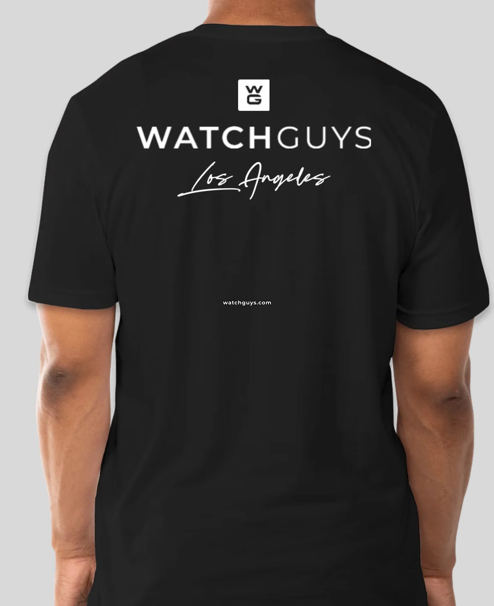 WatchGuys Men's Black T-Shirt - Comfortable Casual Wear for Everyday Outfits & Street Style