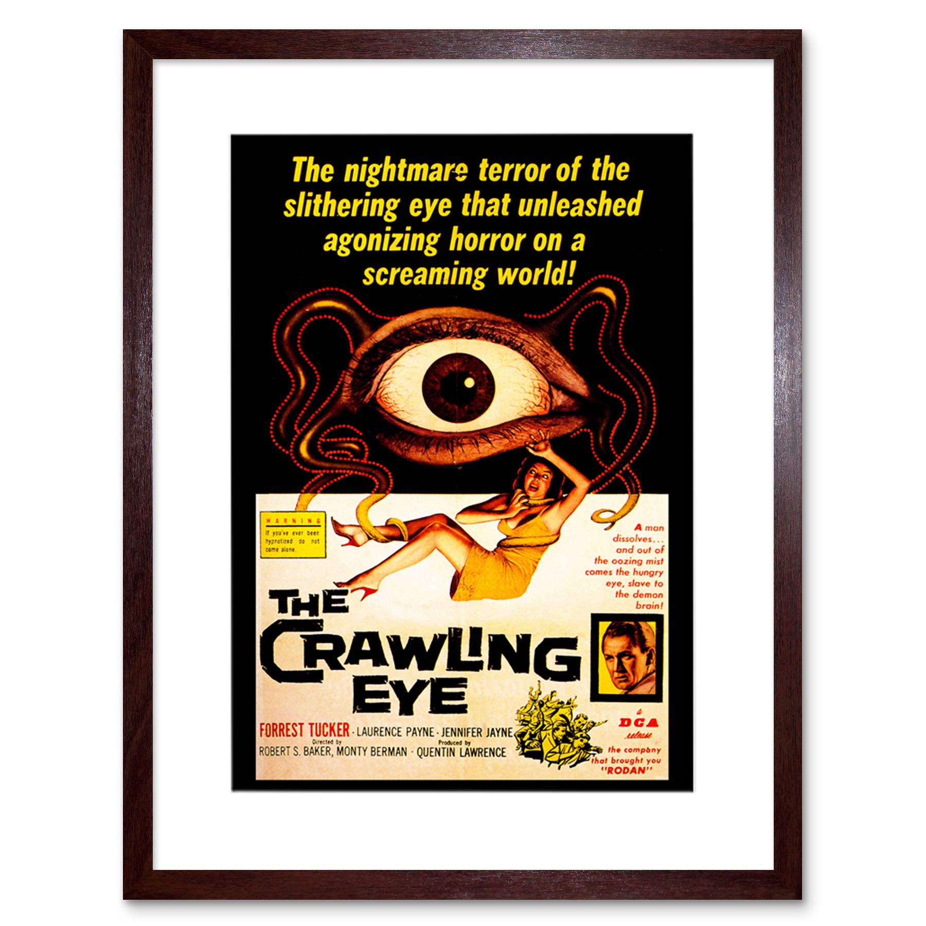 Vintage Sci-Fi Horror Art Print - Film Crawling Eye Trollenborg Terror Monster Poster B12X12143 - Perfect for Halloween Decor, Movie Room & Horror Collectors