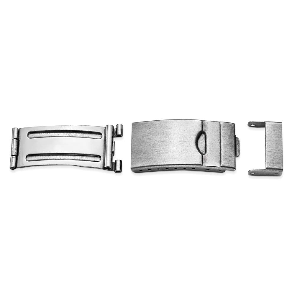 10mm Tri-fold Stainless Steel Deployment Clasp with Tube & Pins - Secure Watch Band Replacement for Men & Women - Perfect for Rolex, Omega & Luxury Watches