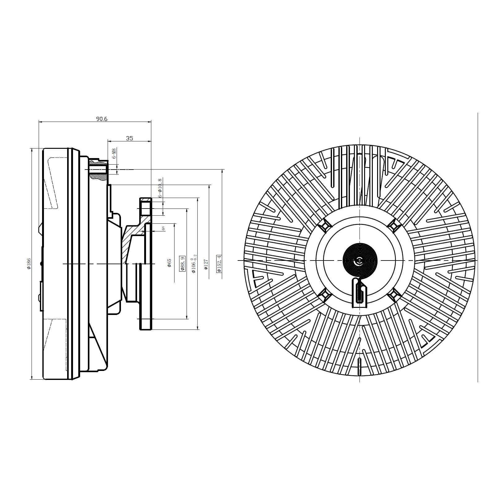 Mack E6 Fan Clutch Replacement - 3.48