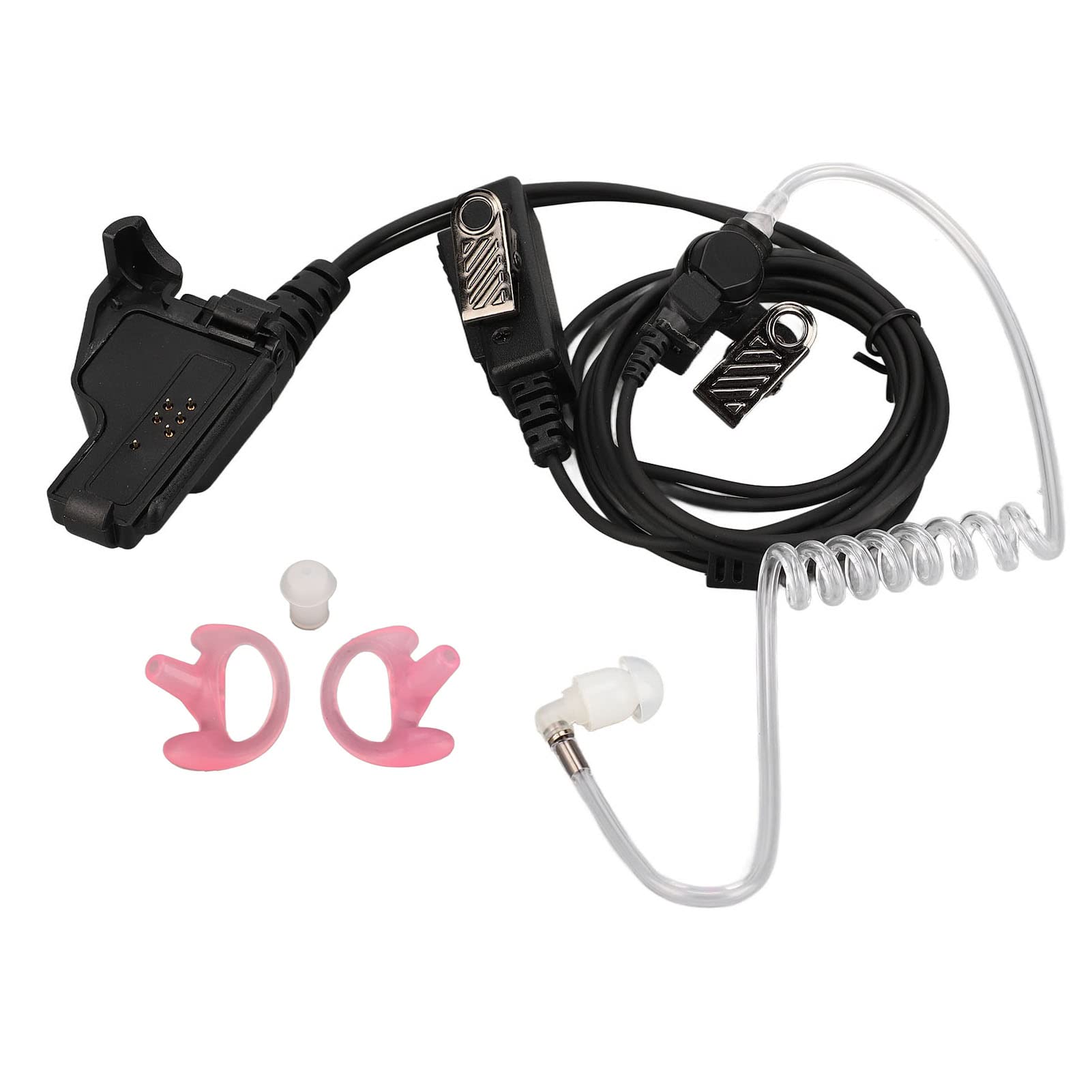 Noise Canceling Walkie Talkie Earpiece - Compatible with HT1000 MT2000 MTS2000 MTX8000 JT1000 & Other 2-Way Radios, Concealed Acoustic Tube Earphone for Security Guards, Bartenders & Event Staff - Ideal for Nightclubs, Construction Sites & Crowded Venues