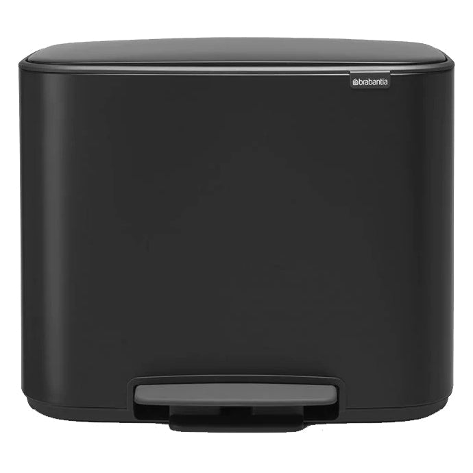 36L Black Office Waste Pedal Bin - Hands-Free Trash Can for Kitchen, Bathroom, and Office Use