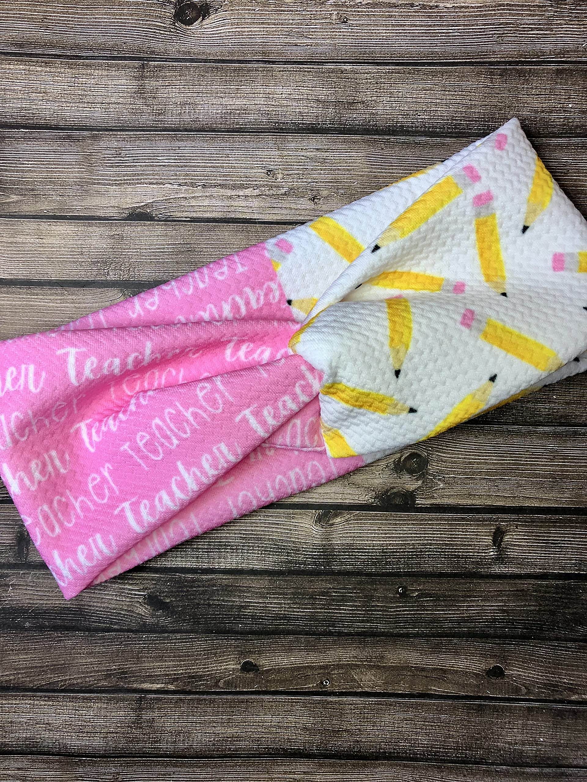 Bulk Teacher Appreciation Gifts - Women's Teacher Headbands & Twist Headbands - Pencil Hair Accessories for Educators - Perfect for Classroom, School Events & Teacher Appreciation Week