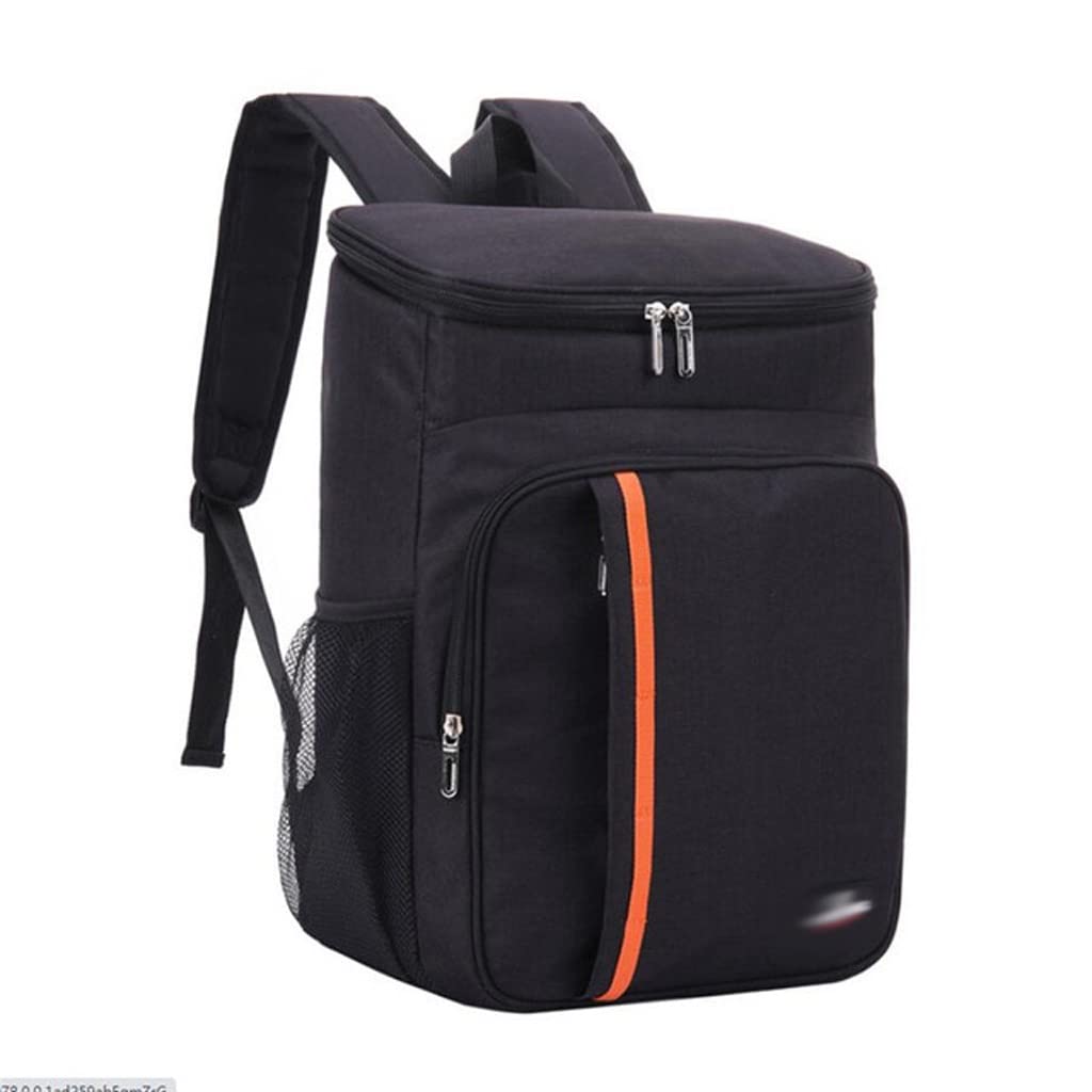 EODNSOFN 18L Large Insulated Lunch Backpack - Leak Proof Thermal Picnic Bag for Food & Beverage Storage - Cool & Warm Technology - Perfect for Work, School, Hiking & Outdoor Activities (Black, One Size)