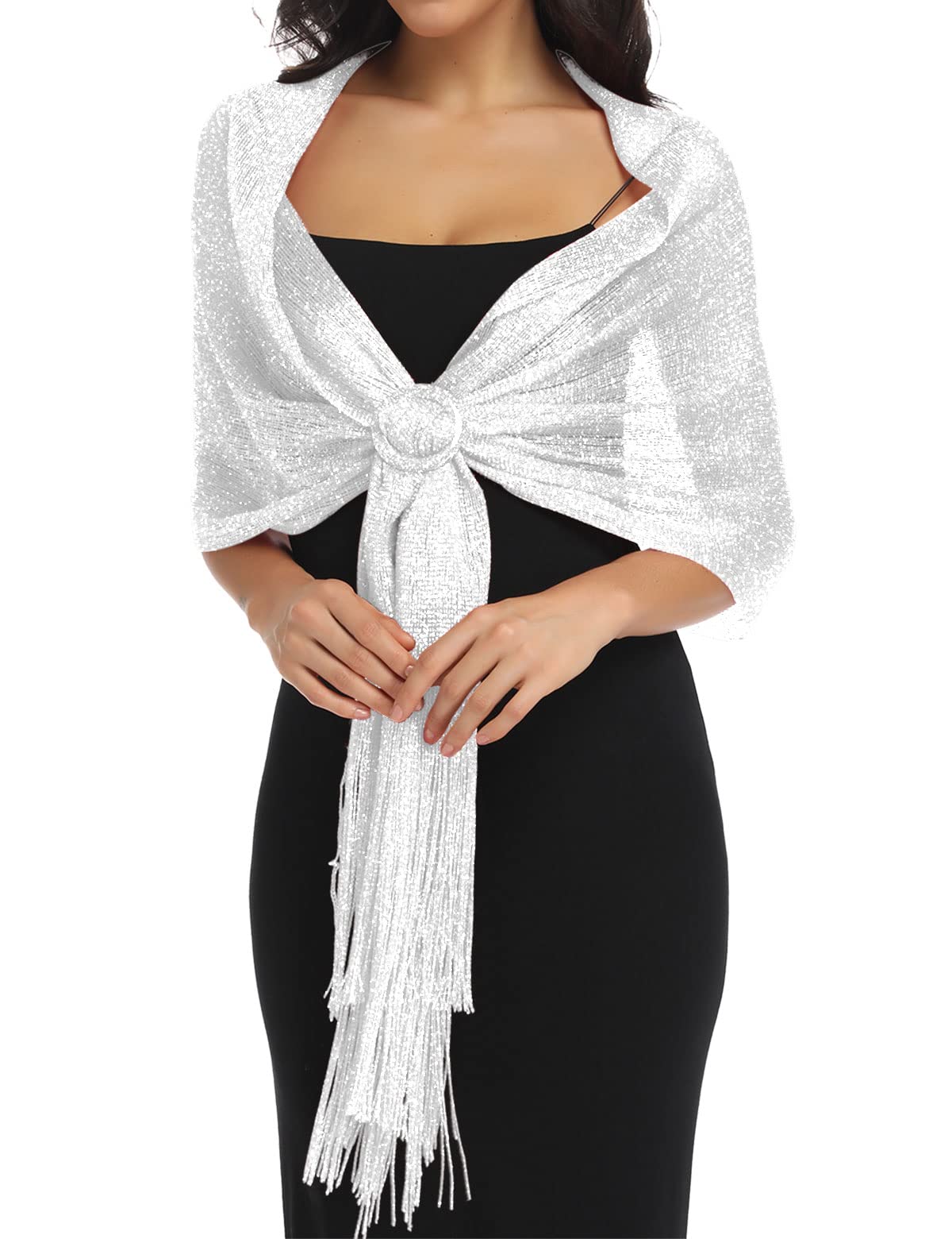 Elegant BANETTETA Women's Shawl Wrap - Formal Evening Scarf with Buckle for Weddings, Parties & Special Occasions | Perfect for Dresses, Evening Gowns & Formal Events