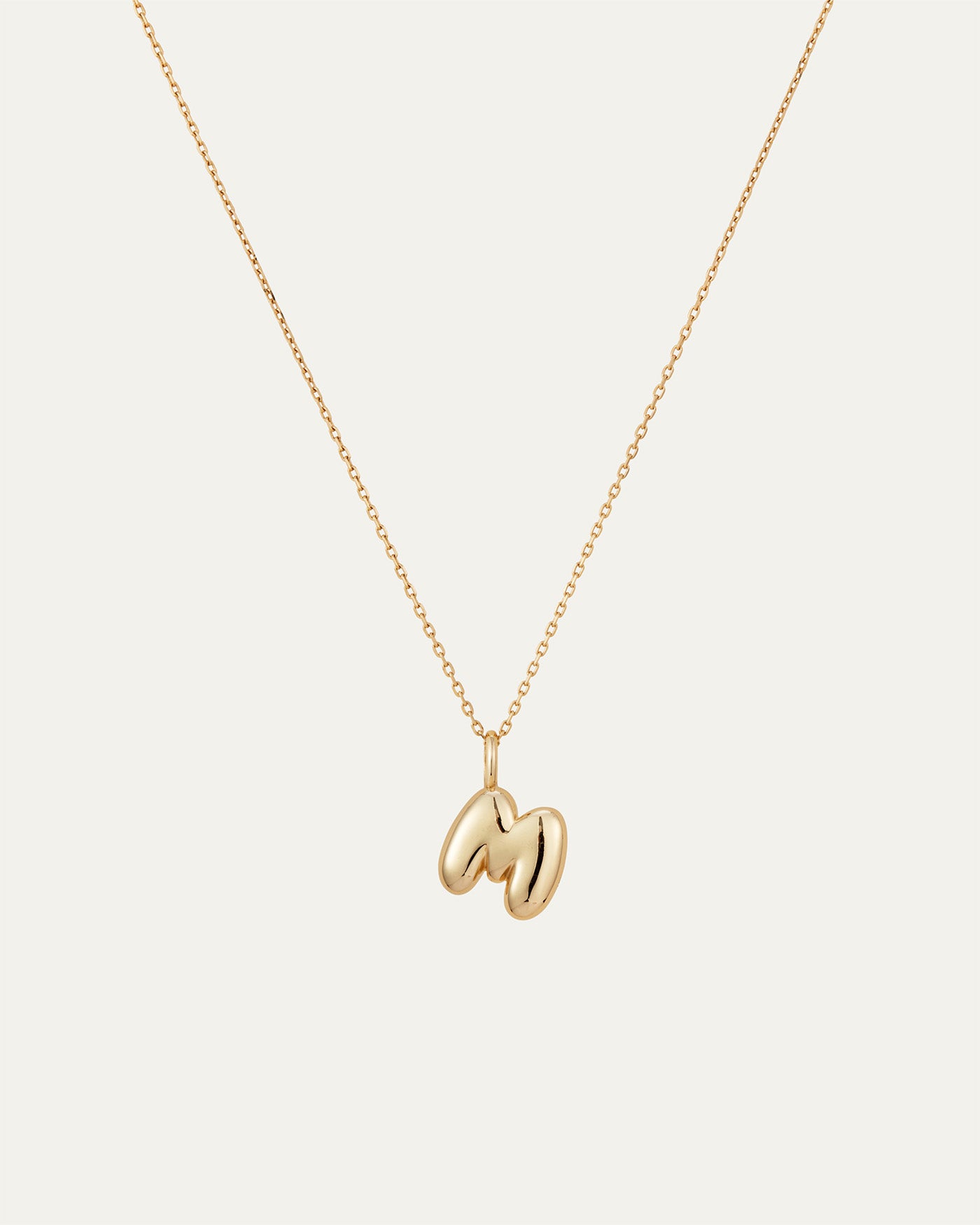 14K Gold Bubble Letter Necklace - Personalized Initial Pendant for Women - Perfect for Birthdays, Anniversaries & Everyday Elegance
