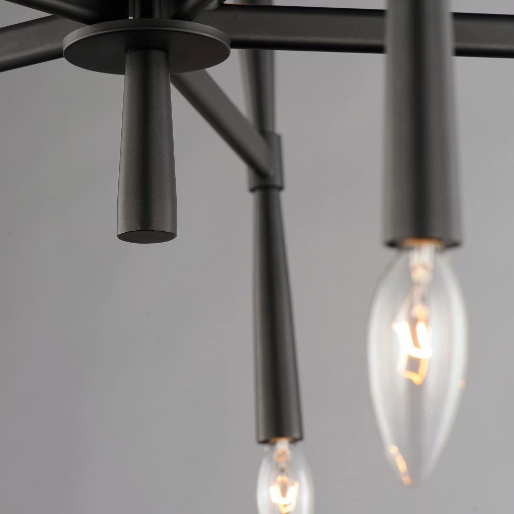 Maxim Rome 10-Light Chandelier in Satin Nickel Finish - Elegant Dining Room Lighting for Formal Dining & Entryway Decor
