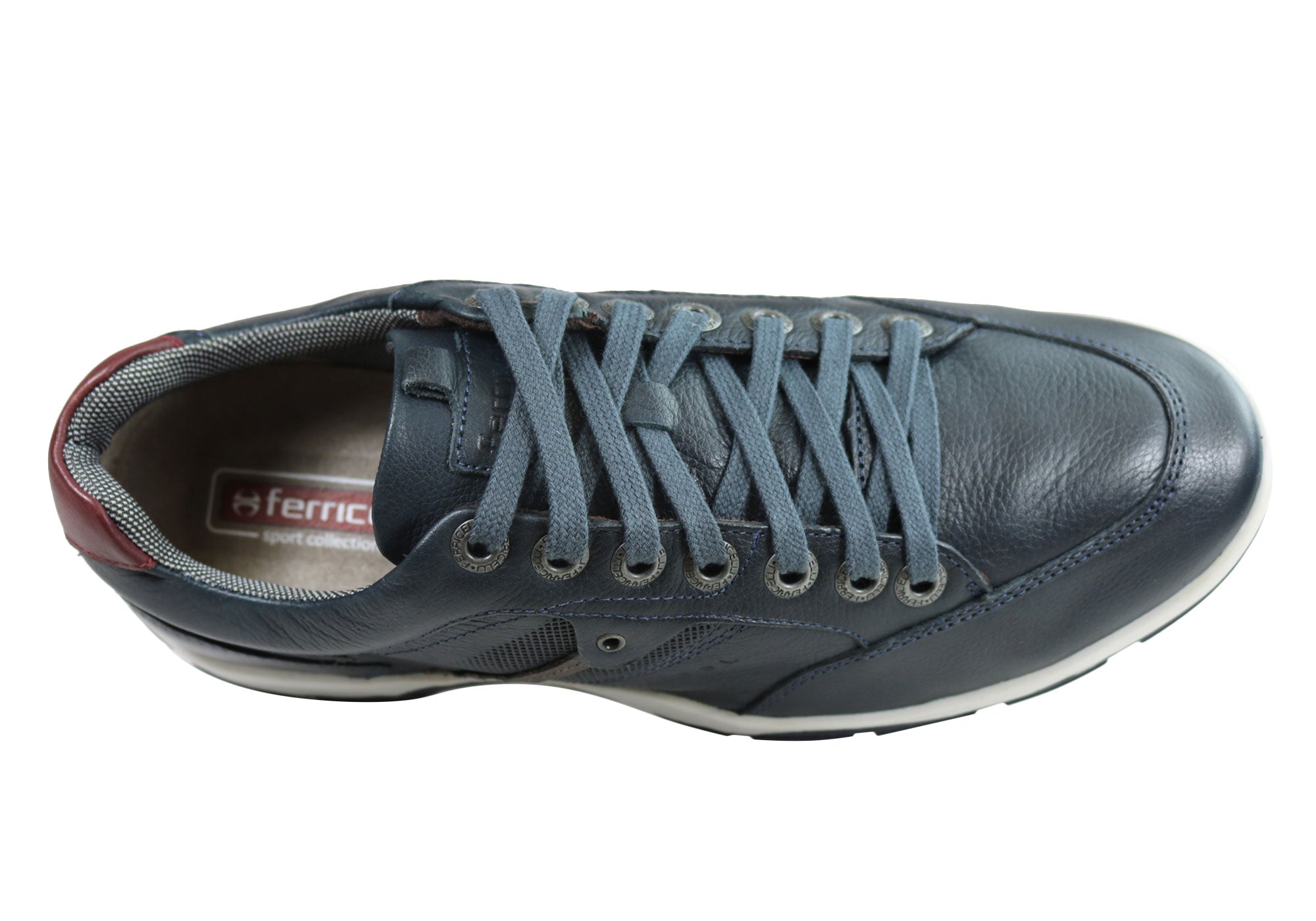 Ferricelli Ralph Men's Genuine Leather Lace-Up Casual Shoes - Handcrafted in Brazil - Perfect for Business Casual & Weekend Outings