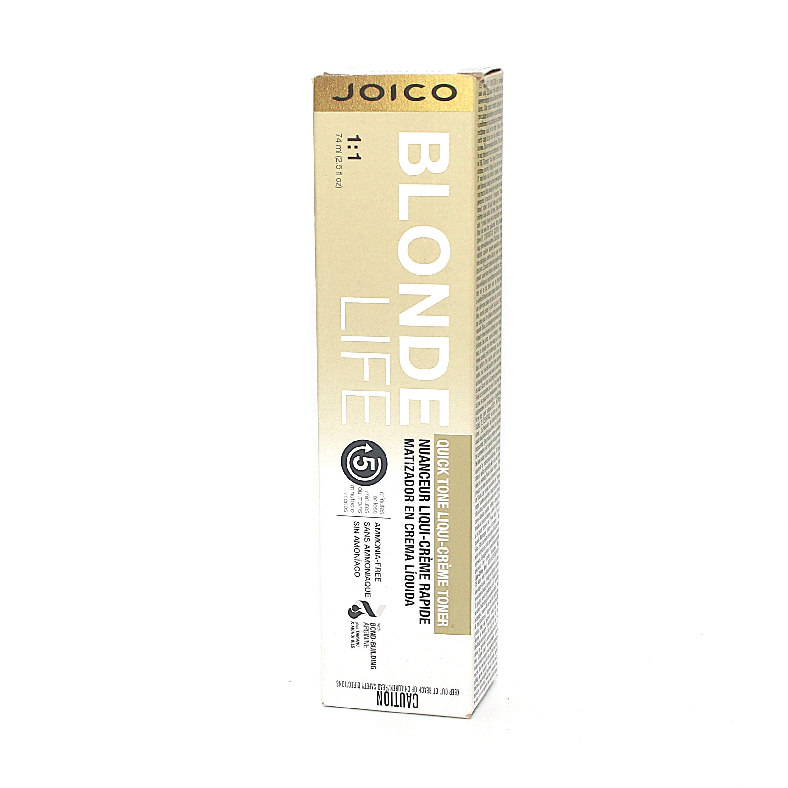 Joico Blonde Life Quick Tone Liqui Creme Toner 2.5 oz - Purple Shampoo for Blonde Hair, Brass Neutralizer & Color Corrector - Perfect for Salon & At-Home Blonde Hair Care