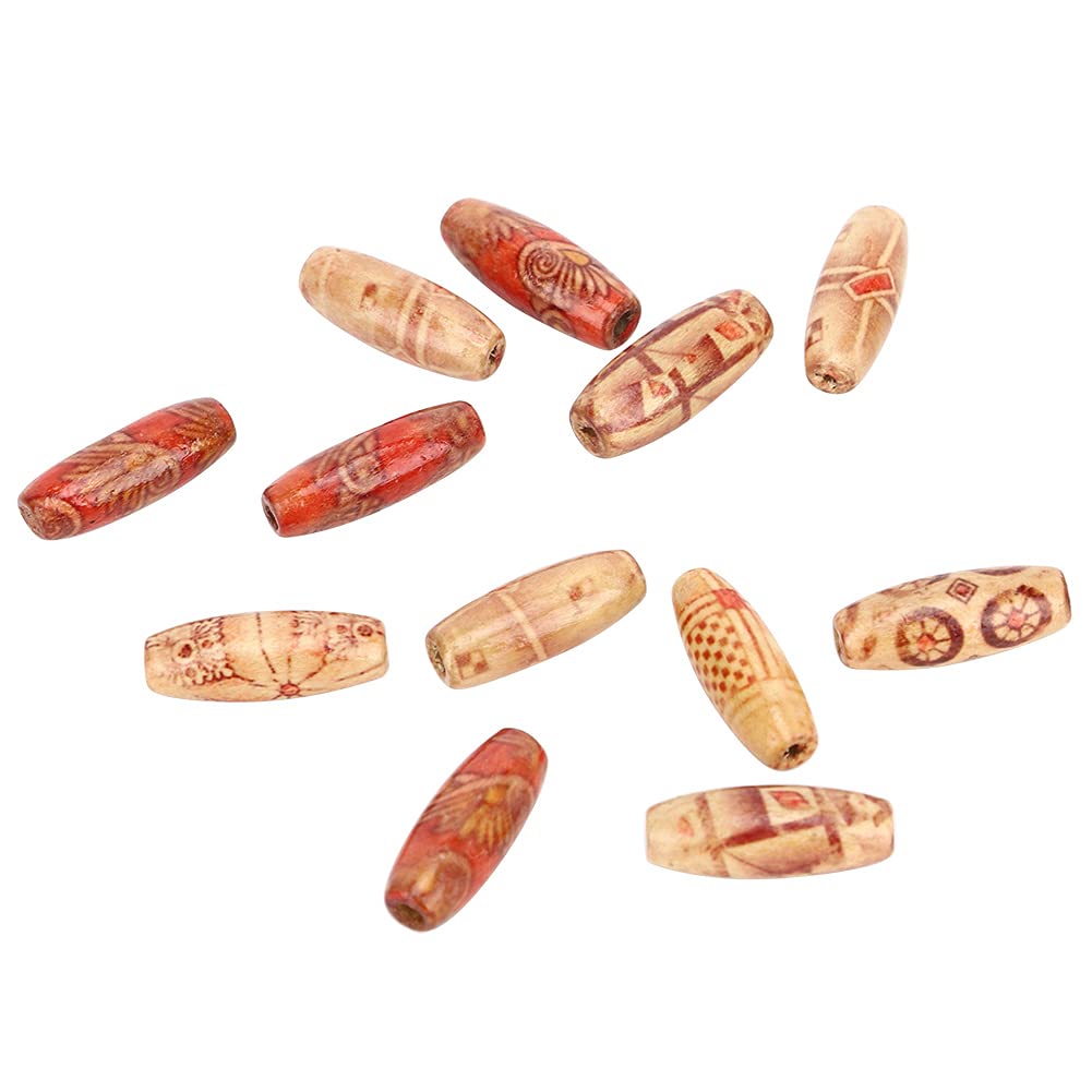 Premium Oval Wood Beads for Jewelry Making - Natural Texture Beads for DIY Bracelets & Necklaces - Perfect for Handmade Crafts, Boho Jewelry, and Gift Making