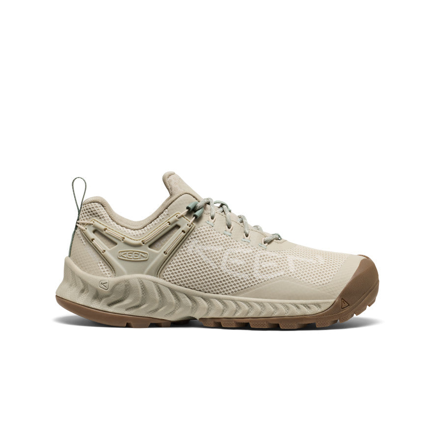 Women's NXIS EVO Waterproof Hiking Shoes - Abbey Stone/Iceberg Green | Lightweight Trail Running Shoes for Outdoor Adventures & Travel