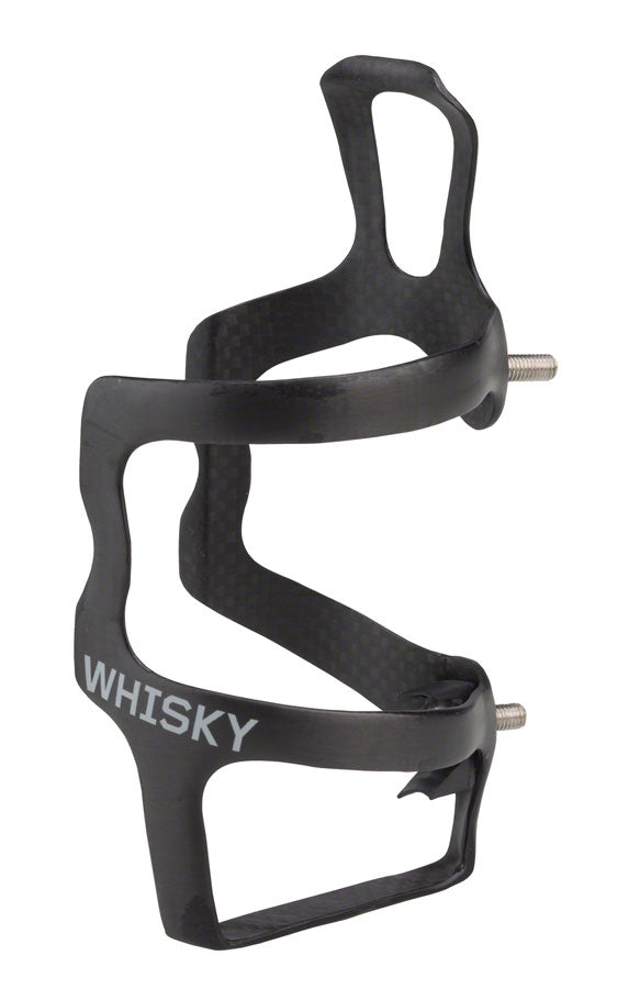 2 Pack WHISKY No.9 SEL Carbon Fiber Water Bottle Cage - Left Side Entry, Matte Black | Lightweight Bicycle Accessories for Road & Mountain Bikes | Perfect for Cycling, Commuting & Outdoor Adventures