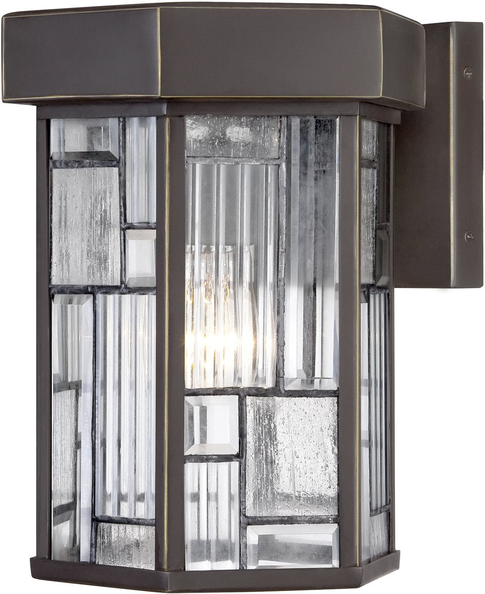 13H Kingsley Aged Bronze Outdoor Wall Lantern - Weatherproof 1-Light Exterior Sconce for Porch, Garden & Patio Lighting