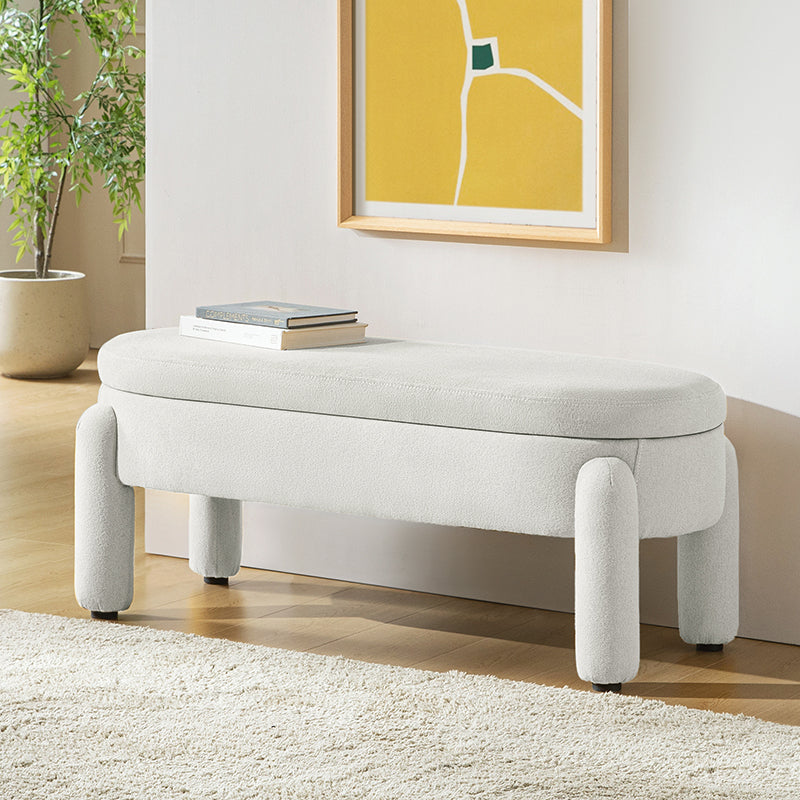 Flavio Storage Bench with Waterproof Fabric - Stylish Entryway Seat & Shoe Storage Organizer for Living Room, Bedroom, or Mudroom