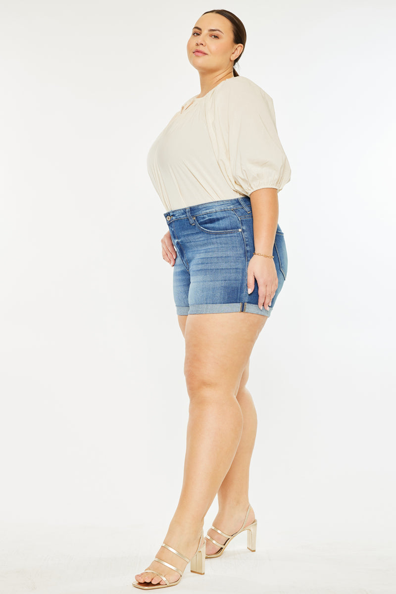 Gabriella High Rise Shorts for Women - Plus Size Denim Shorts | Comfortable & Stylish for Summer, Casual Outings & Beach Wear