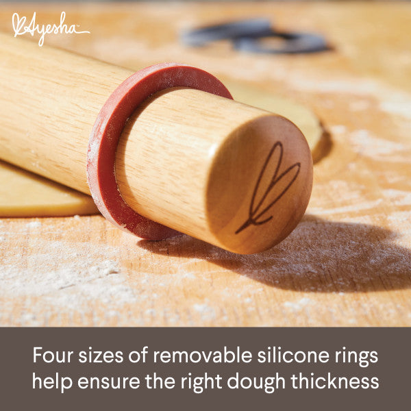 Premium Wooden Rolling Pin & Non-Slip Pie Dough Board Set - Perfect for Baking Pies, Cookies, Pastries & Pizza Dough - Ideal for Home Bakers & Professional Kitchens