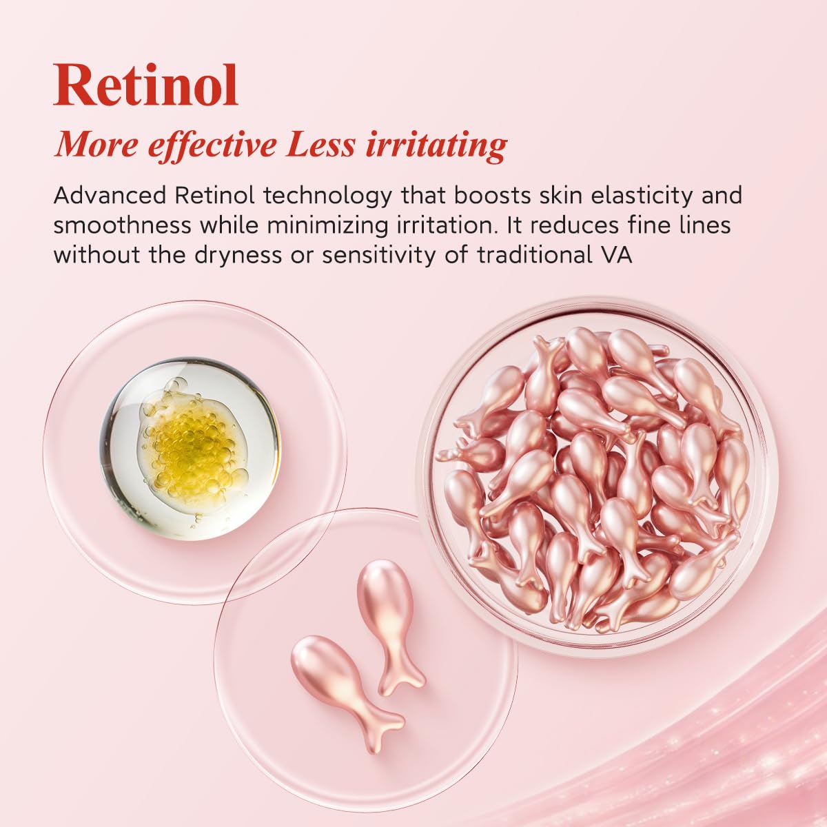 HKH Retinol Serum for Face - Anti-Aging Facial Serum with Vitamin C, E & Collagen - Reduces Wrinkles & Fine Lines, Firms & Hydrates Skin - Travel-Friendly (38 Count) - Perfect for Nighttime Skincare Routine & Daily Anti-Wrinkle Treatment