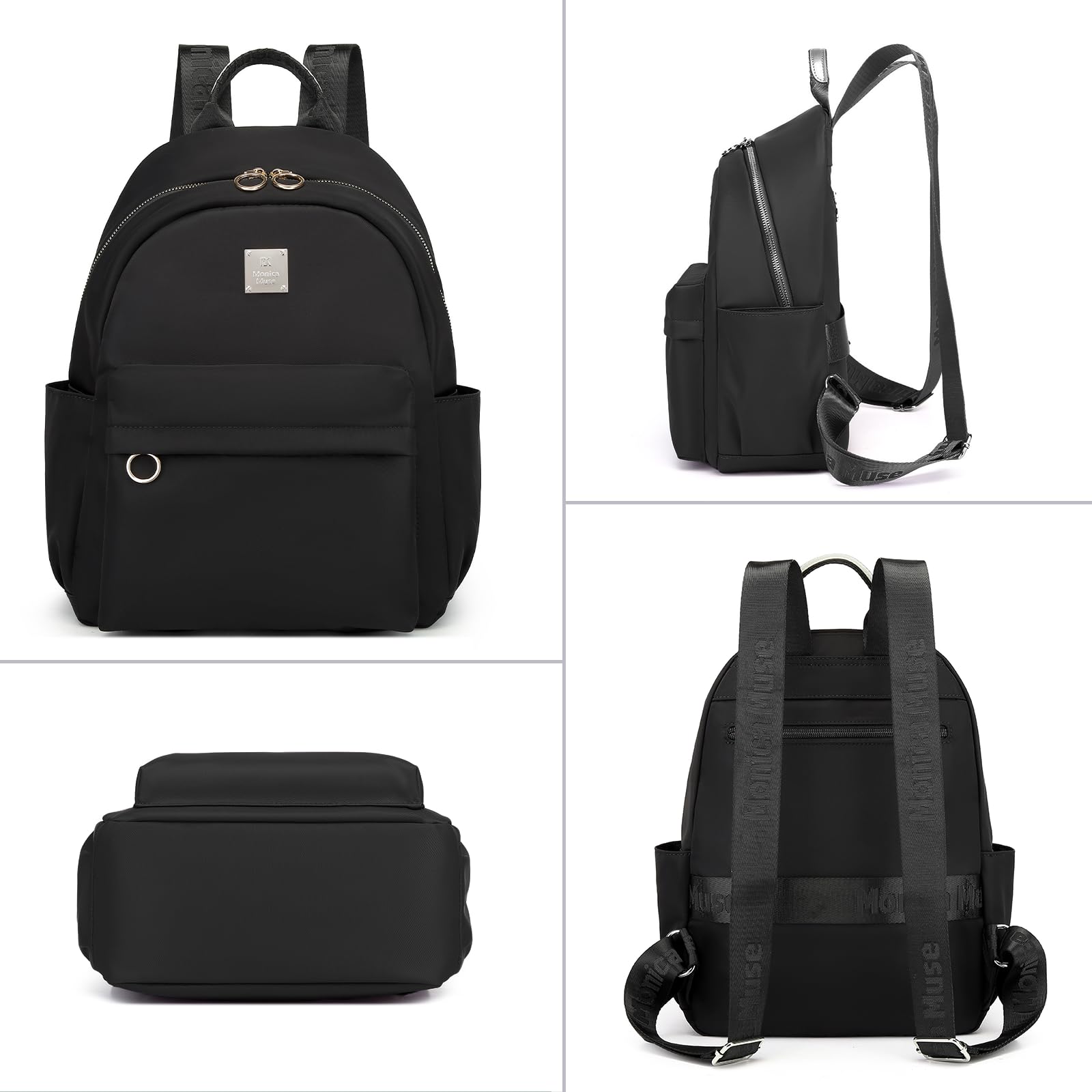 Stylish Mini Backpack for Women - Lightweight Small Backpack Purse, Cute Daypack for College, Work, Travel, Shopping & Dating | Perfect for Everyday Use, Commuting & Weekend Adventures (Black)