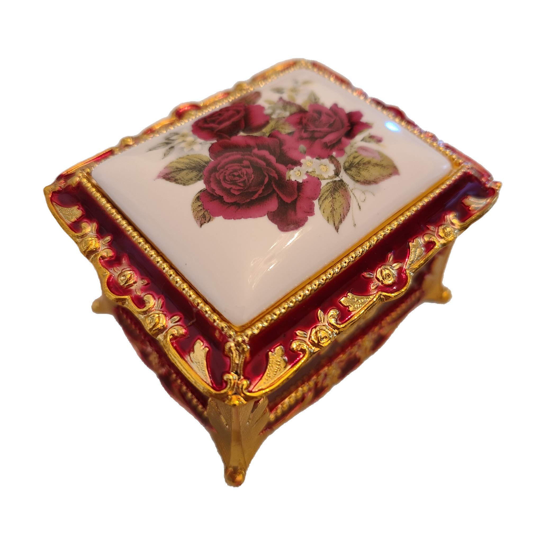 Elegant Floral Music Jewelry Box with Waltz of the Flowers - Perfect for Gift Giving, Home Decor, and Jewelry Storage