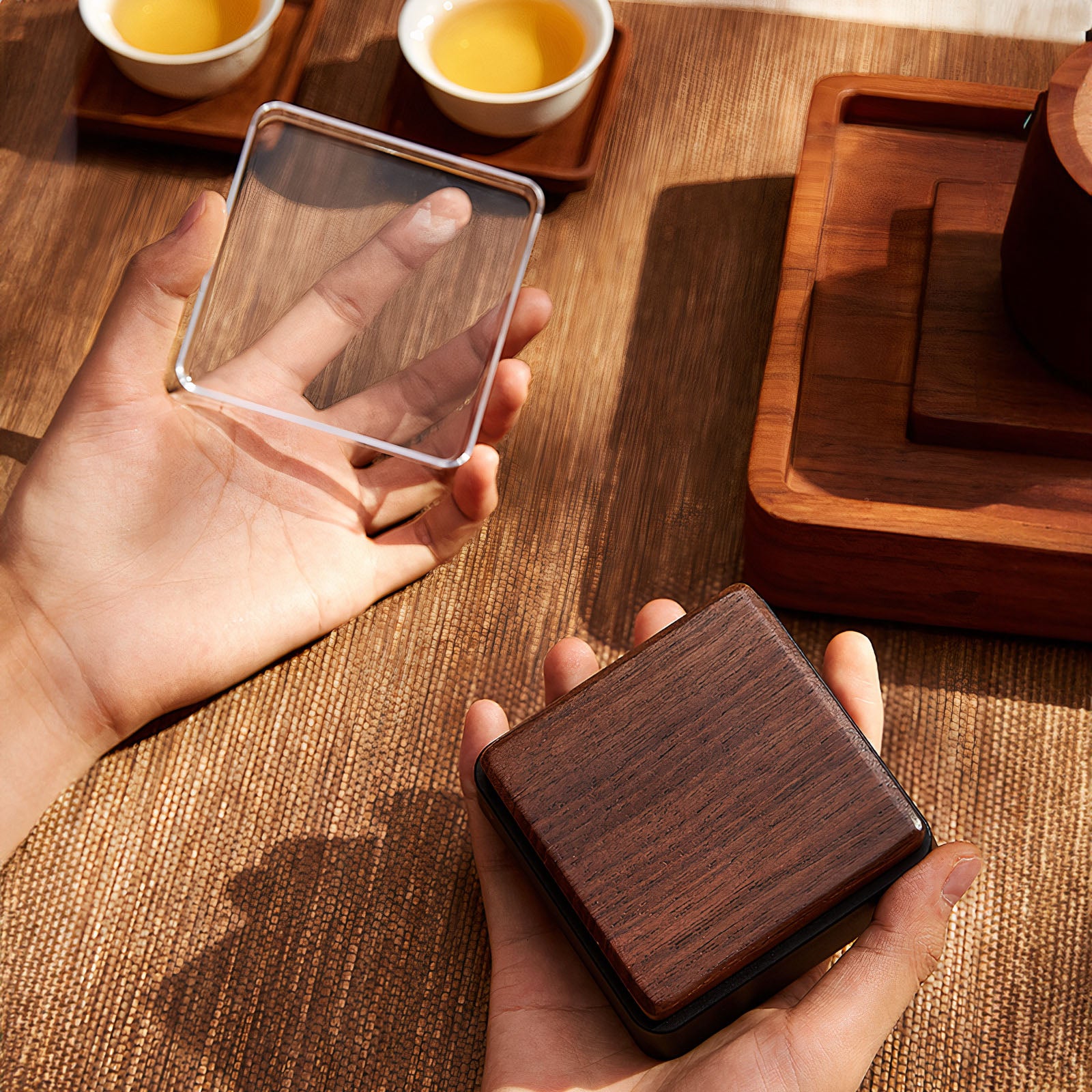 Premium Solid Wood Digital Kitchen Scale for Precise Tea & Coffee Brewing - Perfect for Home Baristas & Gourmet Cooking