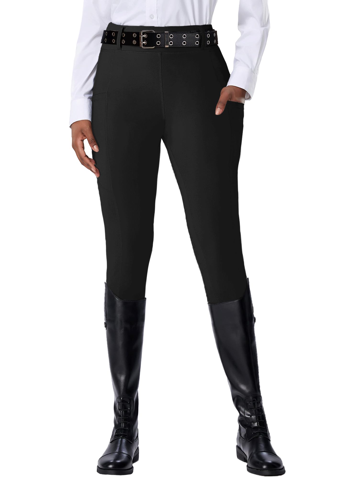 Women's Equestrian Riding Breeches with Full Seat Silicone Grip - Breathable Stretch Horse Riding Pants for Training & Competition | Perfect for Dressage, Jumping & Everyday Riding