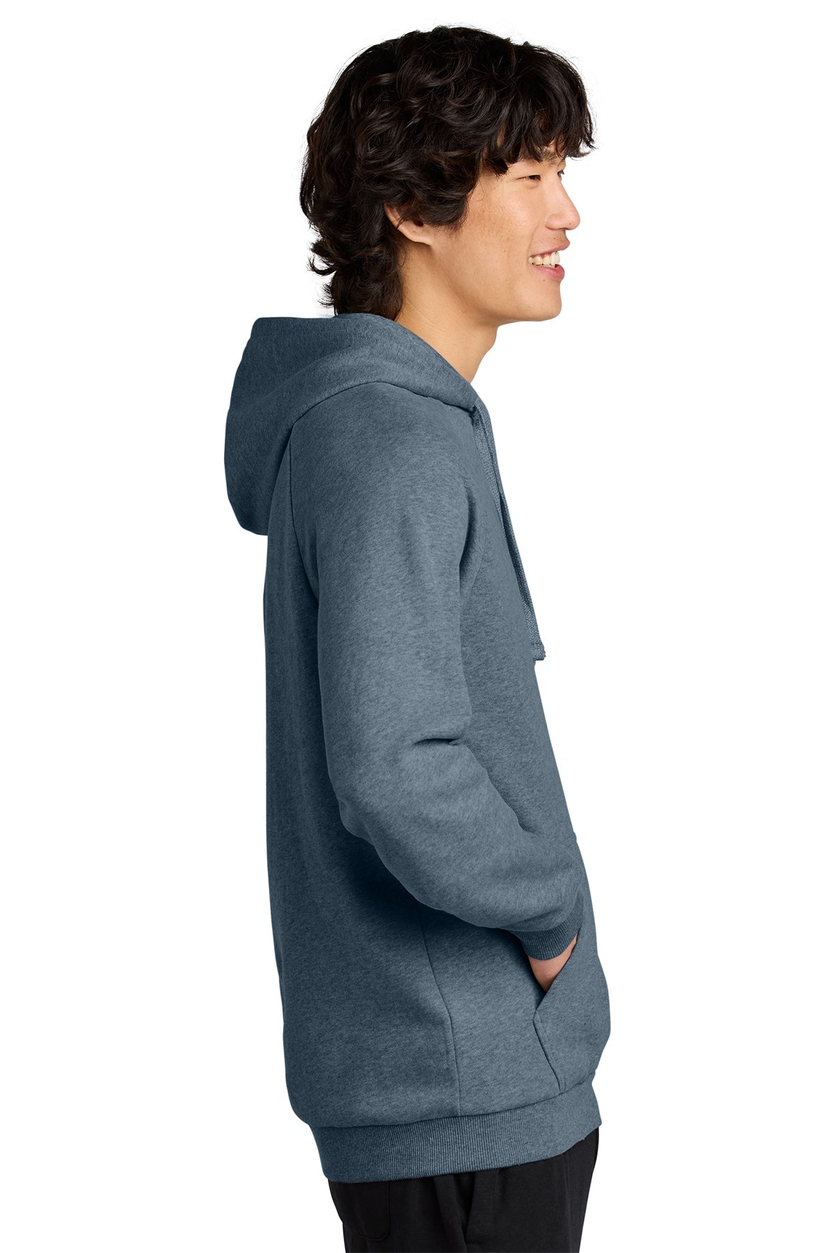 Custom District Cloud Fleece Hoodies - Soft & Cozy Flint Blue Heather Pullover for Men & Women - Perfect for Casual Wear, Street Style & Outdoor Activities