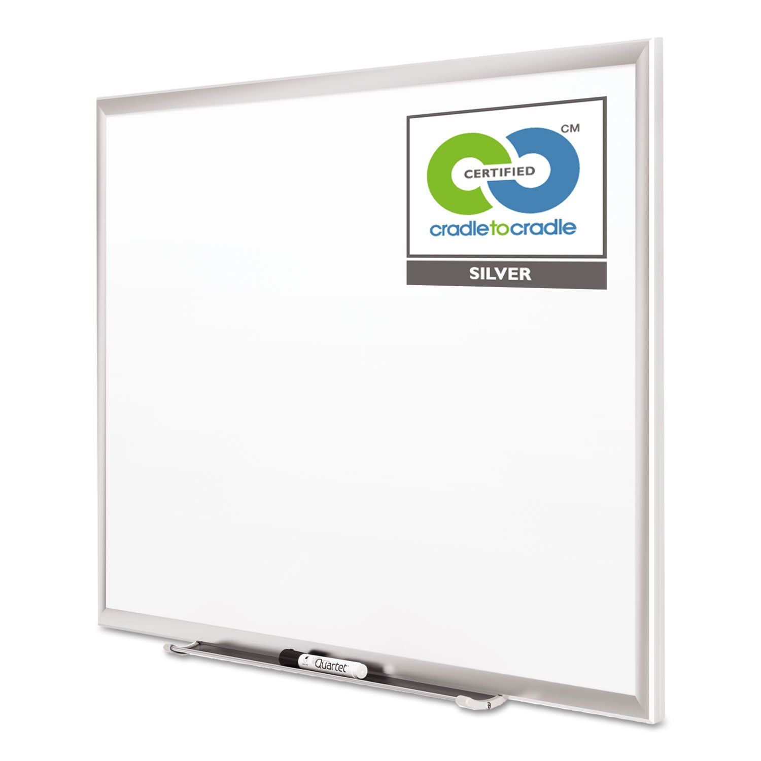 Quartet Magnetic Porcelain Whiteboard 5' x 3' - Premium Dry Erase Board with Silver Aluminum Frame for Office, Classroom & Home Use | Durable Whiteboard for Presentations & Notes (Model 2545)