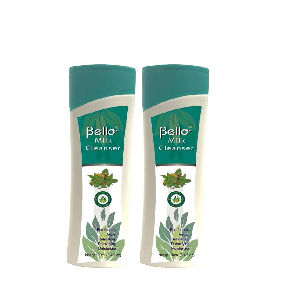 Bello Milk Cleanser 100ml - Creamy Herbal Facial Cleanser for Dry & Sensitive Skin | Gentle Makeup Remover & Daily Skincare Routine