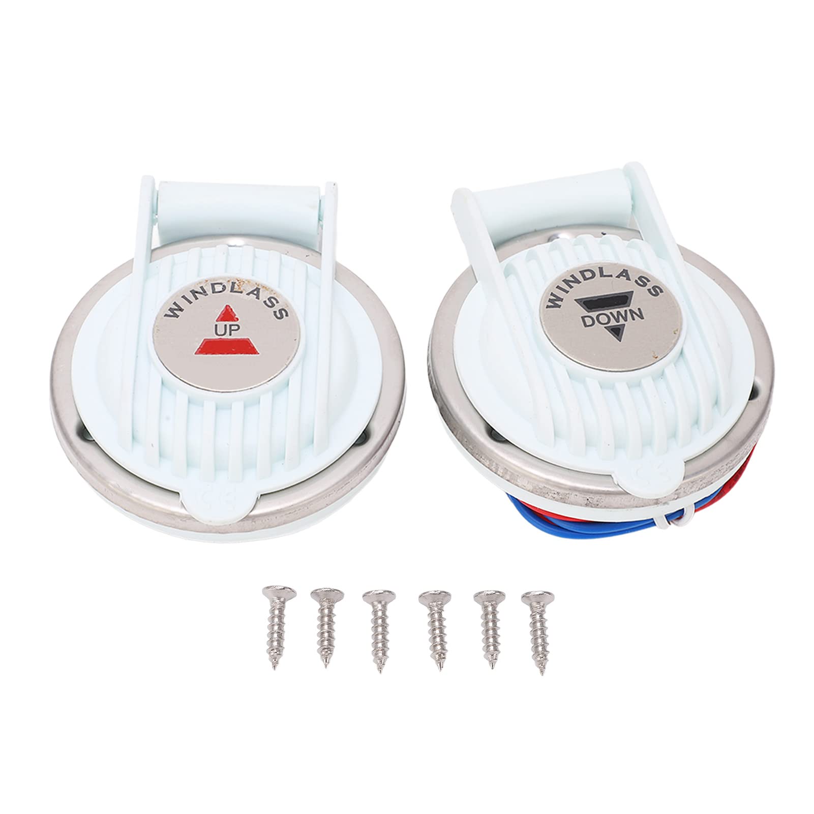 KIMISS 2PCS Marine Anchor Deck Foot Switch - Waterproof Up/Down Boat Foot Pedal Control for Anchor Winch | Ideal for Boating, Fishing & Water Sports