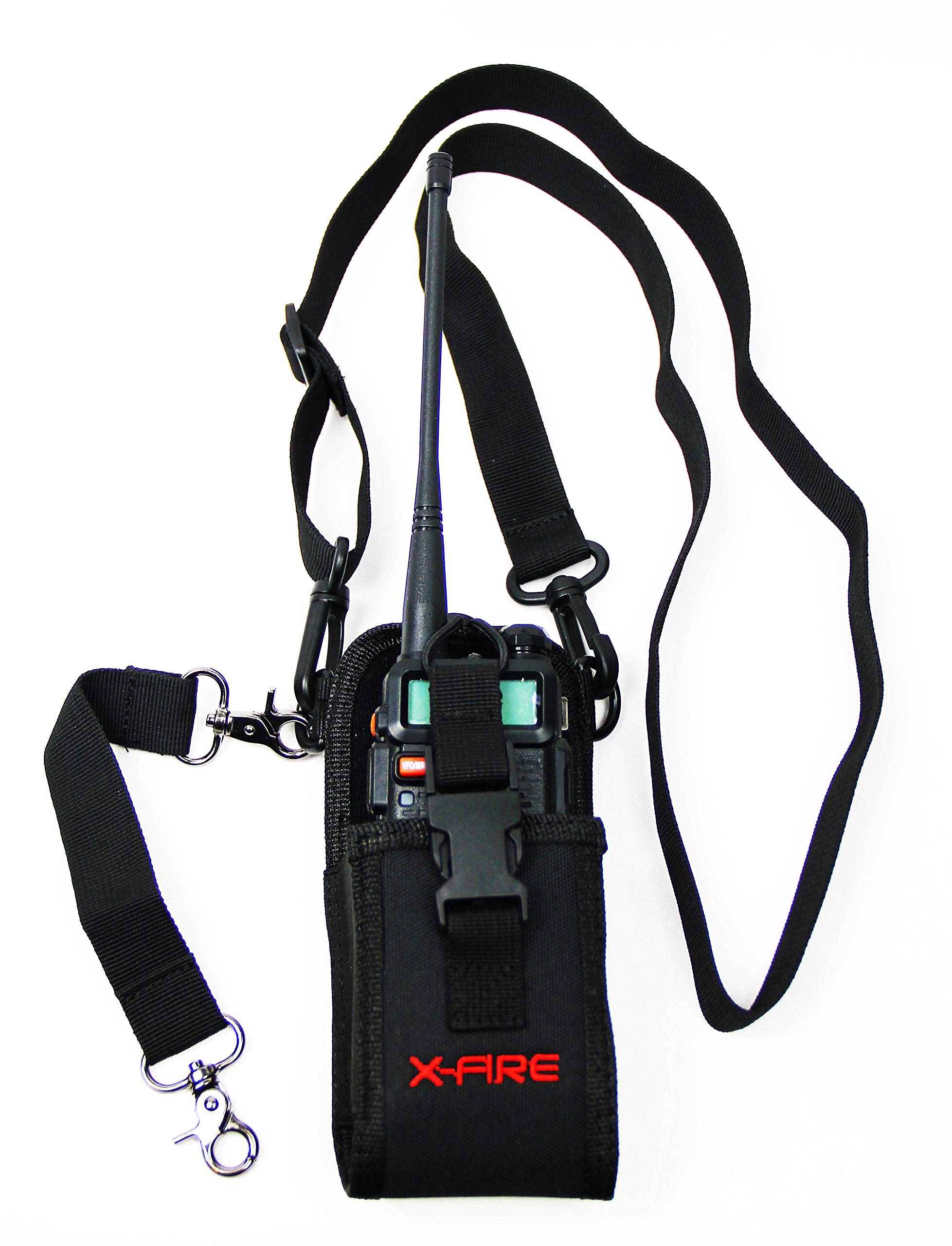 X-FIRE® Washable Firefighter EMS Radio Strap - Portable Shoulder/Duty Belt Holder with Anti-Sway Strap for First Responders & Emergency Personnel | Perfect for Firefighting, EMS, Police & Tactical Operations