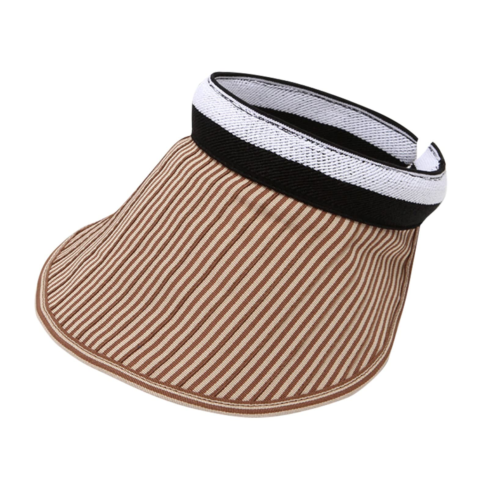 Women's Wide Brim Straw Hat for Summer - UPF 50+ Sun Protection Beach & Golf Hat, Ponytail-Friendly Travel Sun Visor - Perfect for Outdoor Activities, Vacations and Gardening