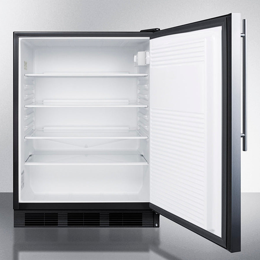 Accucold 24-Inch Wide All Refrigerator with Thin Handle FF7BKSSHV - Compact Cooling for Small Spaces, Dorms, Offices & Apartments