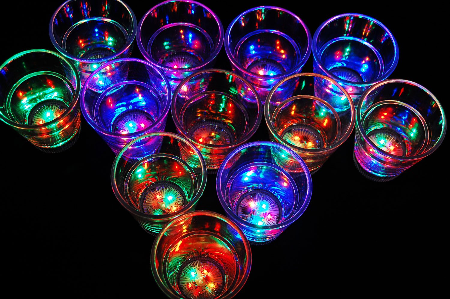 Brand Light Up MultiColor LED Shot Glasses (12 Pack) - Party Drinking Cups for Nightclubs, Bars, and Birthday Celebrations