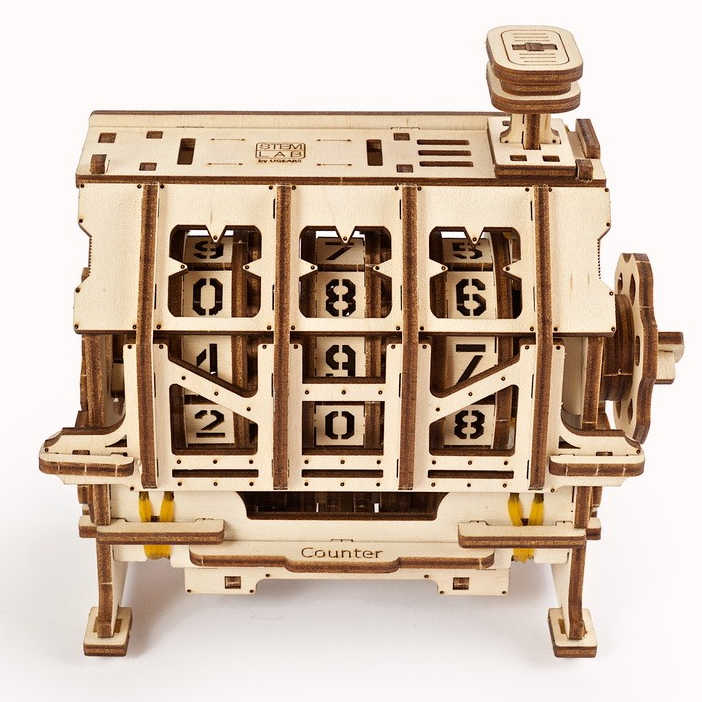 UGears Counter STEM LAB Educational Model Kit - DIY Mechanical Wooden Puzzle for Kids & Adults - Learn Gears & Counting - Perfect for Classroom, Homeschool & Family Game Night