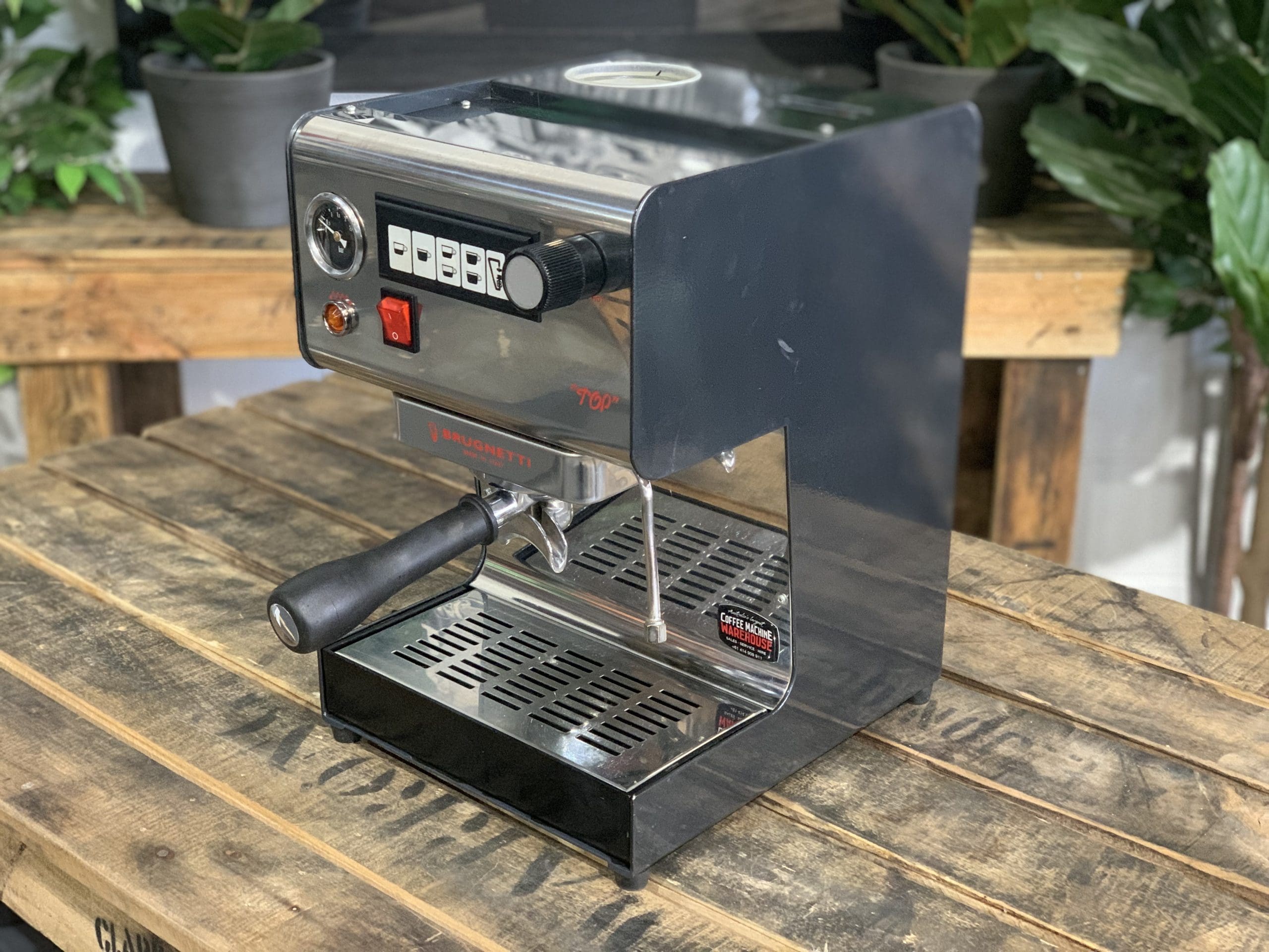 Brugnetti Simona Top 1 Group Stainless Steel Espresso Coffee Machine - Professional Barista Quality for Home & Cafe Use