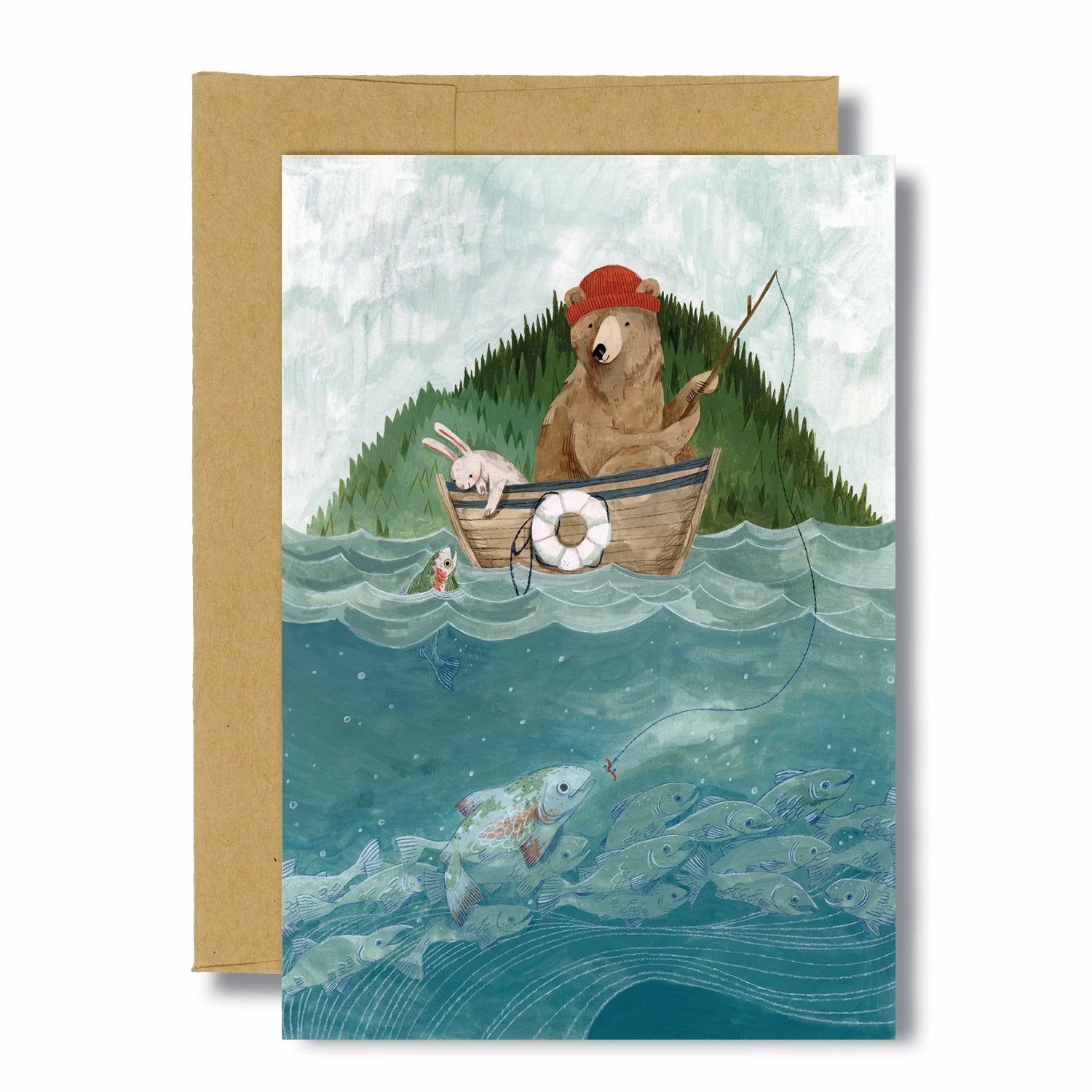 Fishing Day Card - Funny Fishing Greeting Card for Anglers - Perfect for Birthdays, Father's Day & Retirement Gifts - Great for Fishing Enthusiasts & Outdoor Lovers
