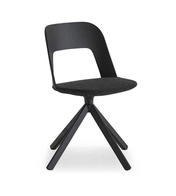 Lapalma Arco S210 Upholstered Side Chair - Modern Dining Chair with Comfortable Seat - Perfect for Dining Room, Kitchen, or Office Workspace