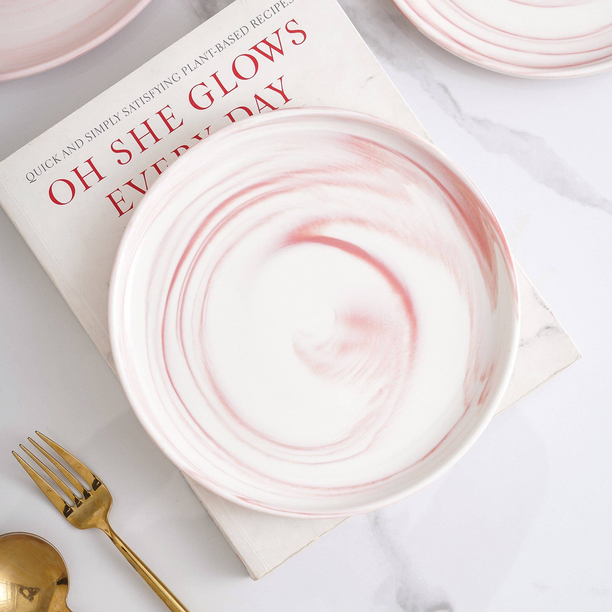 Brighton Porcelain Dinner Plate - Elegant Pink Ceramic Plate for Fine Dining, Wedding, and Special Occasions