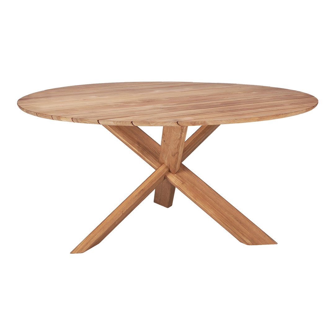 Premium 60-Inch Round Outdoor Dining Table - Weather-Resistant Patio Furniture for Garden, Backyard & Poolside Gatherings